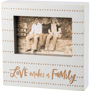 Wood Picture Frame - Love Makes a Family - Primitives by Kathy